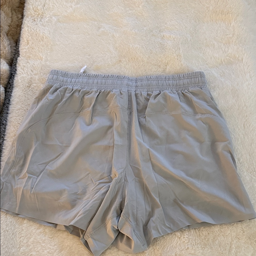 ALO Men's Light Gray Athletic Shorts - Picture 2 of 3